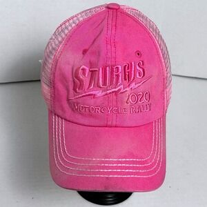 Sturgis Motorcycle Rally Hat 2020 Pink Trucker Cap Mesh One Size